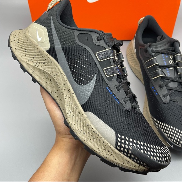 Rare Nike Pegasus Trail 3 Men’s Black Khaki Trail Running Shoes New - Picture 3 of 15